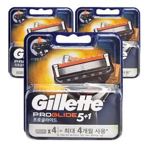 질레트 프로글라이드 플렉스볼 매뉴얼 면도날 4입 X 3개 / 정품