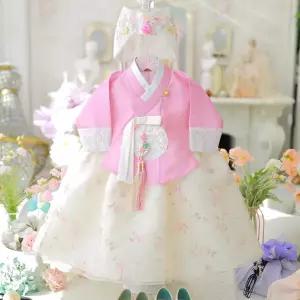 [보리보리/도담도담]나염 당의 여아 유아 아기 돌 한복 백일-10호