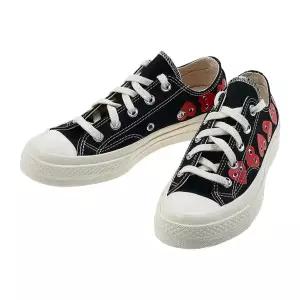 [롯데백화점]꼼데가르송 공용 컨버스 척 테일러 로우탑 스니커 P1K126 BLACK