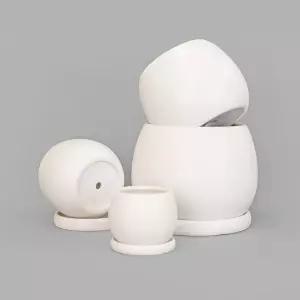 마이플랜트 항아리볼 세라믹 화분 인테리어 도자기 화분받침 세트 10호