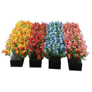 일자 조화 가로 인테리어 창문 창턱 직사각 화분 낮은 가짜 울타리