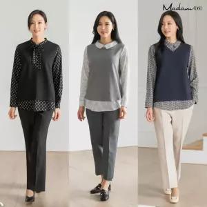 (베스트셀러) 마담4060 레이어드 블라우스 3종
