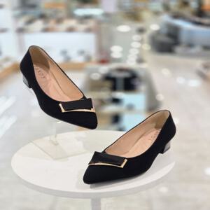 [미셸by탠디] 미셸 by 탠디 124224MA 여성정장구두 오닉스장식 펌프스 4cm 통굽