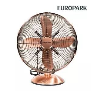 유로파크 황동 선풍기 EU-M12 좌우회전 3단풍속 4엽날개 클래식디자인