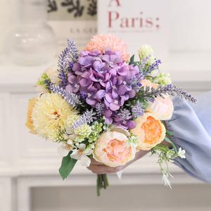 성묘 조화 산소꽃 부케 꽃다발 라벤더 센터피스 퍼플 조화세트