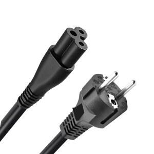 EU 전원 코드 250V SC 16A C5 18AWG 충전기 AC 케이블 유럽 짧은 IEC320