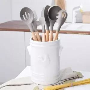 크라운포드 FRMV1956 실리콘 키친툴 7종 세트 조리도구 국자 뒤집개 볶음기 화이트