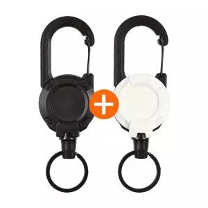 2개세트 고급형 릴 키홀더 자동 릴와이어 키링 분실방지 늘어나는 열쇠고리