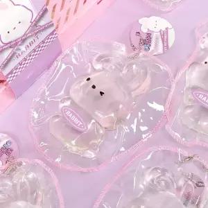 동물 투명 말랑이 3000 (토끼) 키링