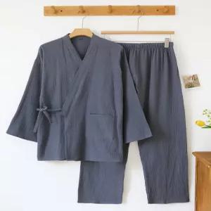 황토방 한증막 숯가마찜질복 옷 거즈면 불가마 숯가마 사우나복 황토 상하복 긴팔 찜질방옷