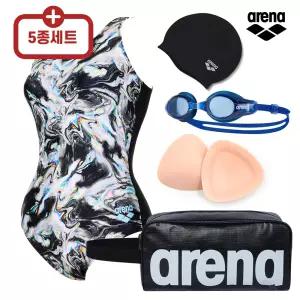 아레나 여자 실내수영복 원피스 5종 4종 세트 A4FL1LD07 수경 수모 가방 브라컵