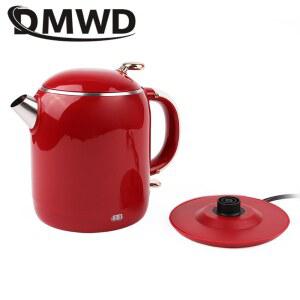 여행용 전기포트 휴대용 커피포트 온도 조절 전기 주전자 가정용 304 스테인레스 스틸 절연 끓는 커피 보일러 냄비 1L