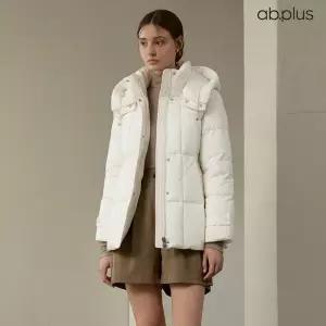 [ab.plus] 슬림 후드 하프 패딩 점퍼 (LSA1MU35A)