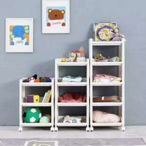 이동식 타공선반 3단 주방 세탁실 트롤리/선반/다용도/틈새/수납/수납장/북/거실/기저귀/정리함/서랍장