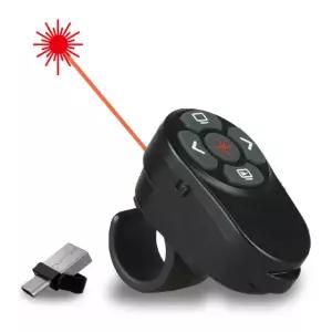 반지형 무선프리젠터 레드 레이저포인터 전자책리모콘