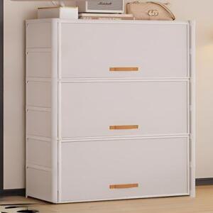 마그네틱커버 폴딩 수납장 심플 인테리어장 신발장 화이트 7단