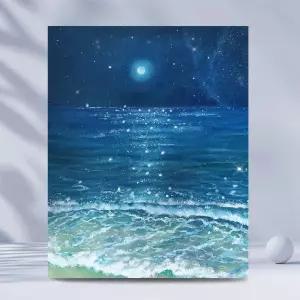 명화 유화 그리기 색칠 세트 캔버스 풍경 별과 디지털 페인팅 DIY 키트