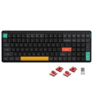 nuphy Air96 V2 무선 기계식 키보드, 100 키 RGB 백라이트 블루투스 5 1, 2 4G 및 유선 연결 지원, PC / 노트북 윈도우 맥 - 블랙 게터론 카우베리 스위치