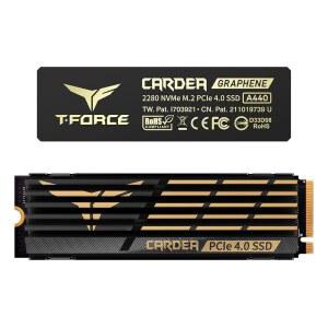T-Force CARDEA A440 그래핀 알루미늄 히트싱크 SLC 1TB NAND 3D 2280 캐시 PCIe x4 M.2 SSD 내장 TLC NVMe DRAM (TM8FPZ001T0C327) Gen4