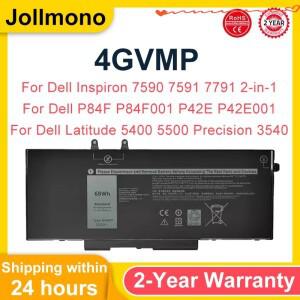 Dell Latitude 5400 Precision Inspiron 2-in-1 시리즈 C5GV2 P42E0용 7.6V 68WH 4GVMP 노트북 배터리