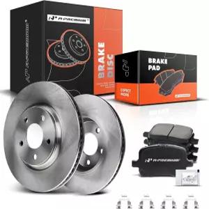 A프리미엄 1165인치296mm 전면 통풍 디스크 브레이크 로터 세라믹 패드 키트 일부 쉐보레 폰티악 및 새턴