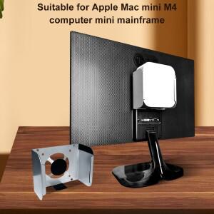 apple 호환 Mac Mini M4 용 모니터 홀더 공간 절약형 벽걸이 스탠드 뒤의 금속 지원 Monut PC 액세서리