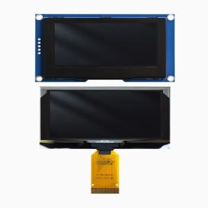 IPS OLED 스크린 모듈, SSD1363 드라이브 IC 256*128 SPI 병렬 인터페이스, 16 그레이 스케일, 2.7 인치,