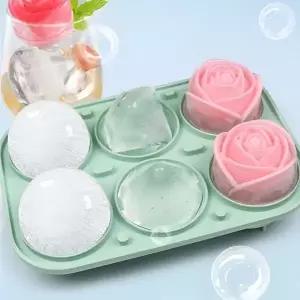 3in1 장미얼음틀 실리콘 6구 얼음트레이 하이볼 (WFI8W9P)