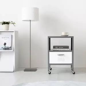 [하프클럽/]이동식 사이드테이블 서랍협탁 철제 캐비넷 수납장