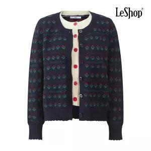 [롯데백화점]르샵 플라워 투톤 더블 니트 가디건 BPCKC004A