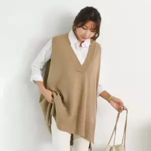 빅사이즈 512 세련브이오버핏조끼 DBNC542