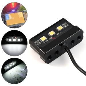 바이크 오토바이 LED 번호판 주행등 CNC 알루미늄 합금 범용 후방 주차 운전 표시 램프 부품 12V