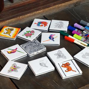 민화거울만들기(전통거울)/봉황/나비/까치호랑이/모란/새