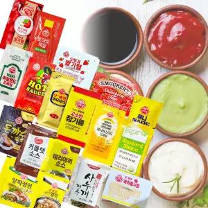 제이케이푸드 오뚜기 일회용 딸기쨈 마요네즈 머스타드 케찹 메이플시럽 소포장 피크닉 소스