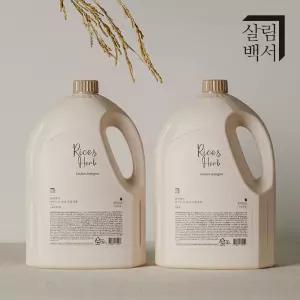원쁠원 살림백서 라이스앤허브 주방세제 4L 대용량 설거지 주방 세제 리필형