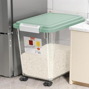 쌀통 30kg 쌀보관통 바퀴달린 밀가루 저장고 잡곡