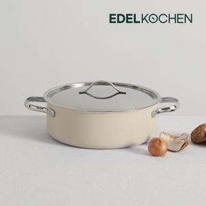[에델코첸] 통3중 클래식L 전골냄비 24cm (아이보리)