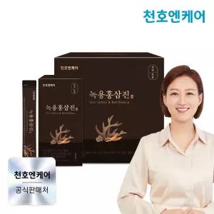 [천호엔케어] 녹용홍삼진 60포 1박스 +쇼핑백  / 녹용홍삼스틱