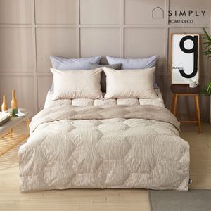 [simply home] 심플리홈 보스턴 구스 이불 Q 풀세트 (이불 1, 토퍼 1, 베개커버 2)