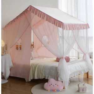 공주 침대 텐트 캐노피 커튼 어린이방 꾸미기 망사 가림막 유럽풍 실내 장식 모기장 커텐
