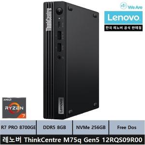 레노버 ThinkCentre M75q Gen5 12RQS09R00 미니PC/R7 PRO 8700GE/8gb/256gb/FreeDos/Wi-Fi+BT