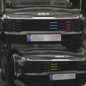 더뉴스포티지 페이스리프트 차량 전면 포인트 드레스업 그릴 스티커 DIY용품