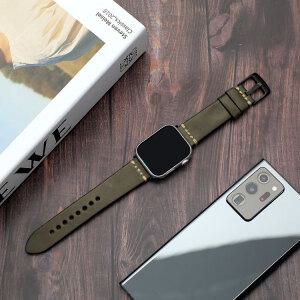 VRA246-OL 애플워치스트랩 스티치 오일피 프리미엄 가죽밴드