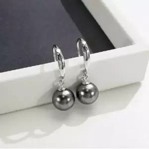 담수 핵진주 귀걸이 각인 흑진주 백진주 드롭 귀걸이
