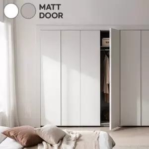 삼익가구 밀리 무광 솔리드 여닫이 붙박이장 9자