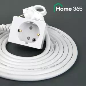 홈365 국산 10A 전기연장선 1구멀티탭 1.5m (사각형) 캠핑용