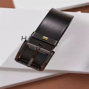 헤지스 액세서리 25FW 블랙 단색 소가죽 벨트 HJBE5F900BK