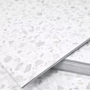 3T 점착식 데코타일 무광 테라조 화이트 그레이 GD-TL-20