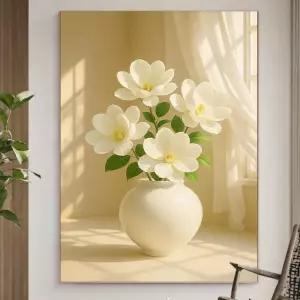 목련 감성 달항아리 액자 대형 캔버스 거실 현관 카페 인테리어 개업선물