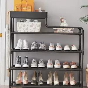 철제 신발장 오픈형 경량 5단 현관 신발장 신발 보관함 조립식 수납함 수납장 베란다 정리대 거치대